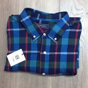 NEW Crown and Ivy Men’s Flannel Plaid Shirt